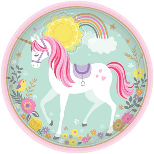 Piatti 23cm Unicorno 4pz - Partywan